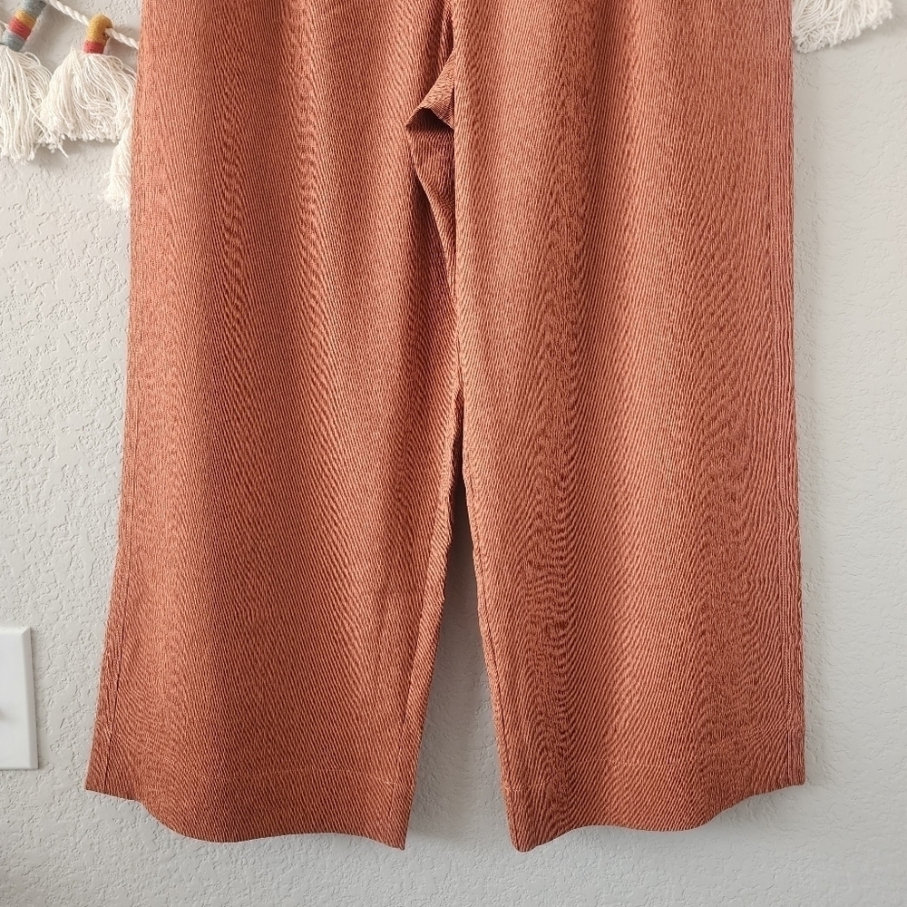 Athleta Echo Wide Leg Crop Pant Jambe Orange Breathable Pull On Packable NWT 12 - Picture 4 of 12